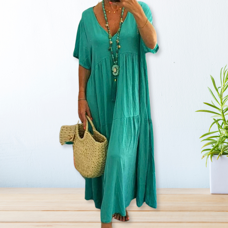 Jolaine – volné letní maxi šaty (k dispozici i ve větších velikostech)