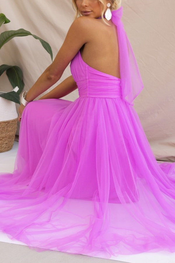 Alyssa - Abito Midi con Scollo a Halter