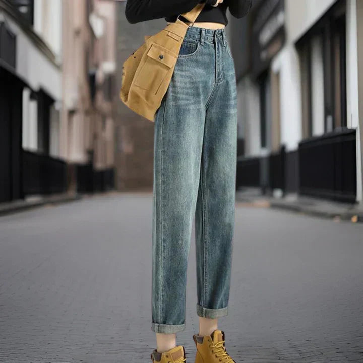 Astrid - Jeans a vita alta con gamba dritta