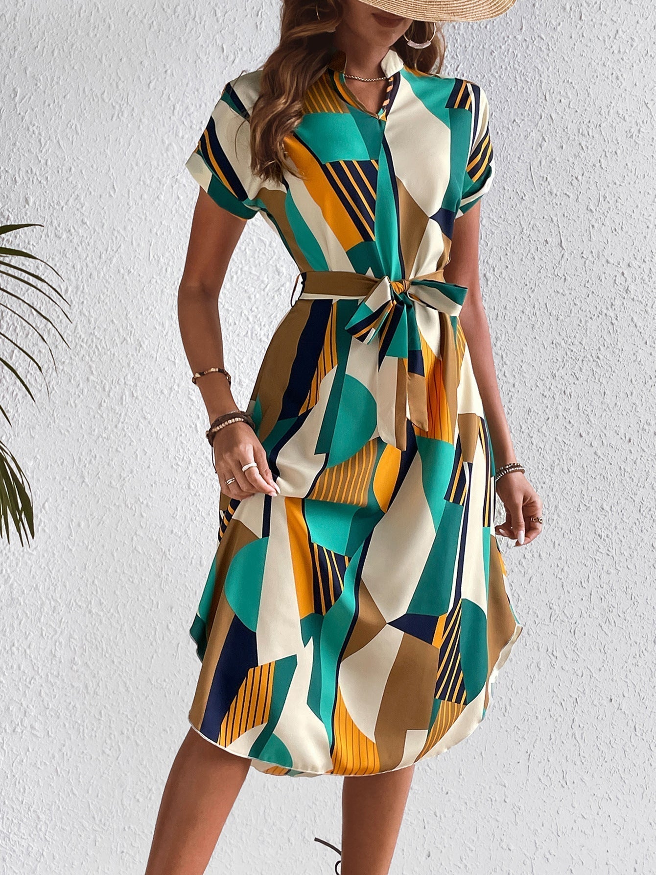 Robyn - Vestito Glam Geometrico Elegante
