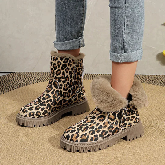 Emma - Stivali Invernali con Stampa Leopardo