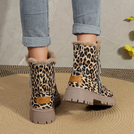 Emma - Stivali Invernali con Stampa Leopardo