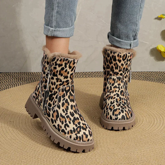 Emma - Stivali Invernali con Stampa Leopardo