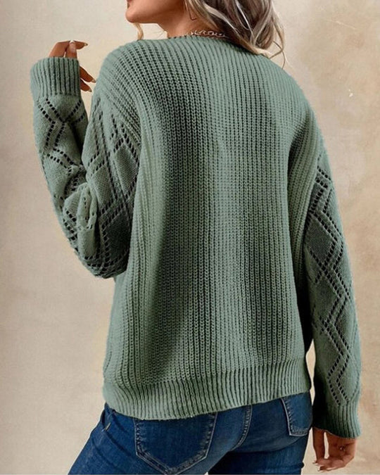Eloise - Maglione Accogliente a V in Maglia