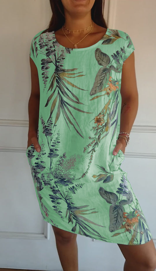 Havana - Vestido de verano estampado de corte relajado