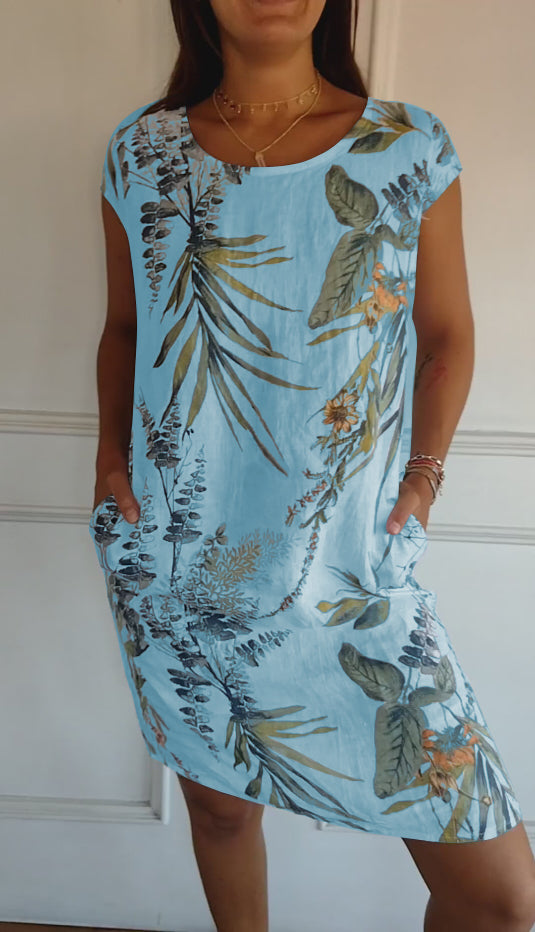 Havana - Vestido de verano estampado de corte relajado