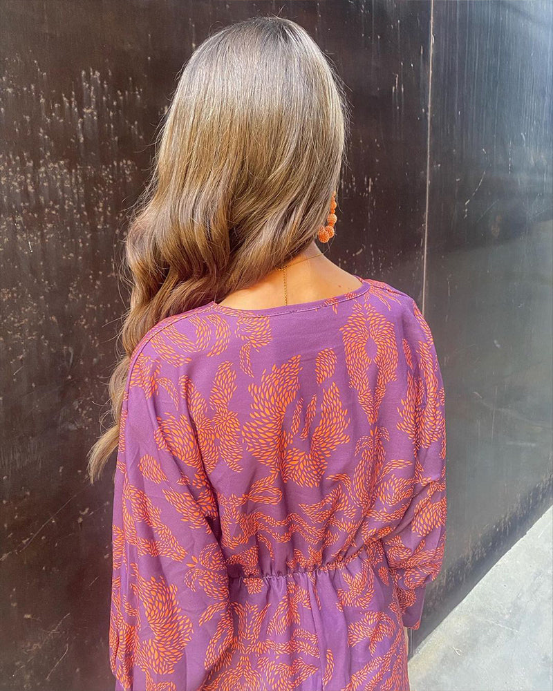 Arielle - Boho luxusní zavinovací šaty ležérní elegantní mix