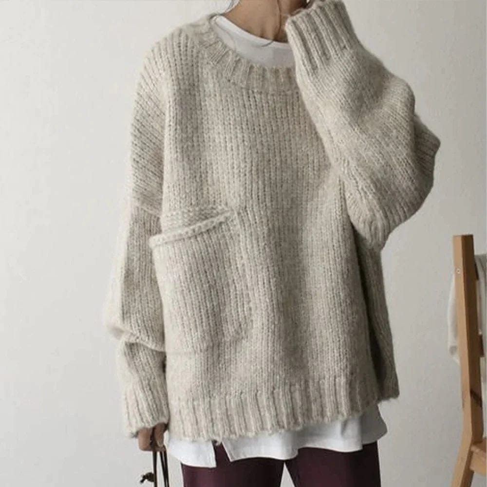 Henrietta - Maglione Elegante Oversize con Tasche Stile Invernale Moderno