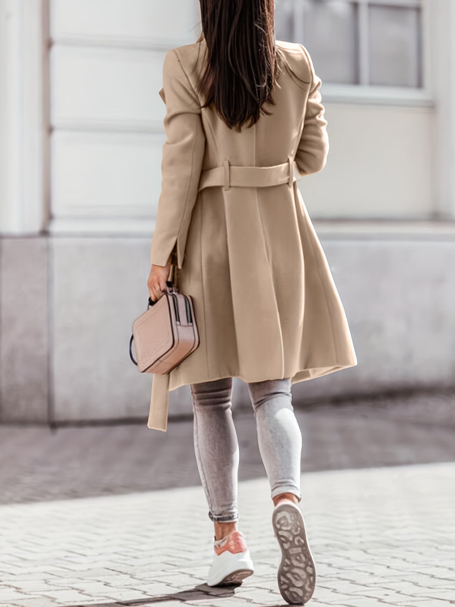 Kasey - Elegantní khaki trenčkot