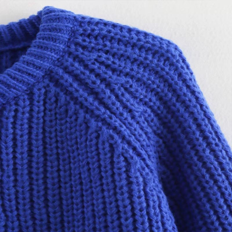Kendal - Cardigan in maglia blu per uno stile senza sforzo