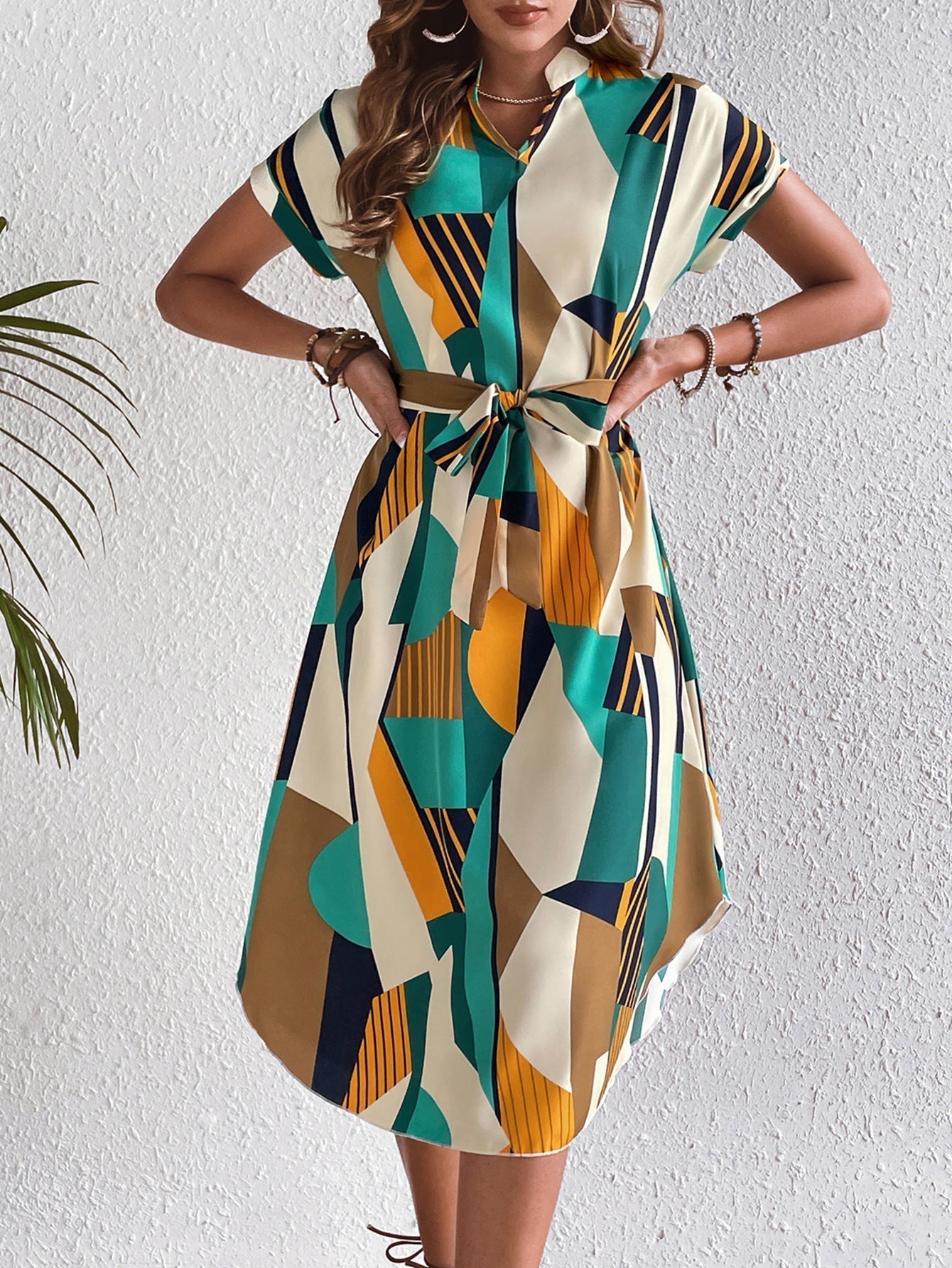 Robyn - Vestito Glam Geometrico Elegante