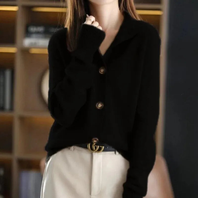 Harper - Cardigan lavorato a maglia comodo e dalla vestibilità rilassata