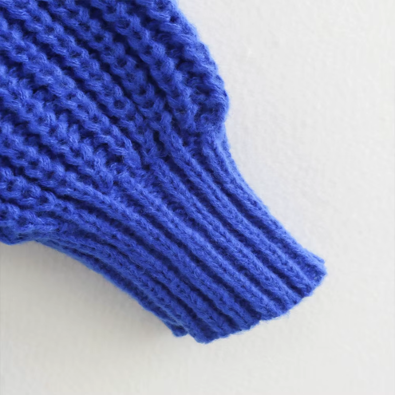 Kendal - Cardigan in maglia blu per uno stile senza sforzo