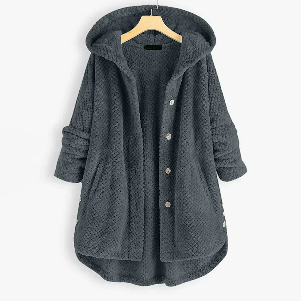 Jada - Cappotto con cappuccio e bottoni