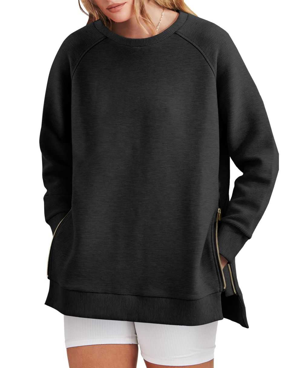 Colette - Tunique Sweatshirt Zippée Élégante et Confortable
