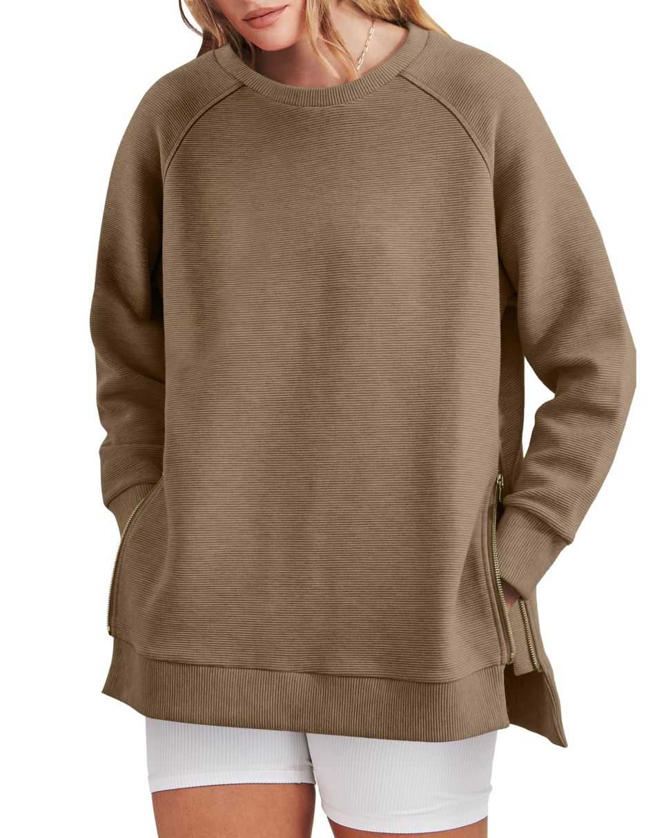 Colette - Tunique Sweatshirt Zippée Élégante et Confortable