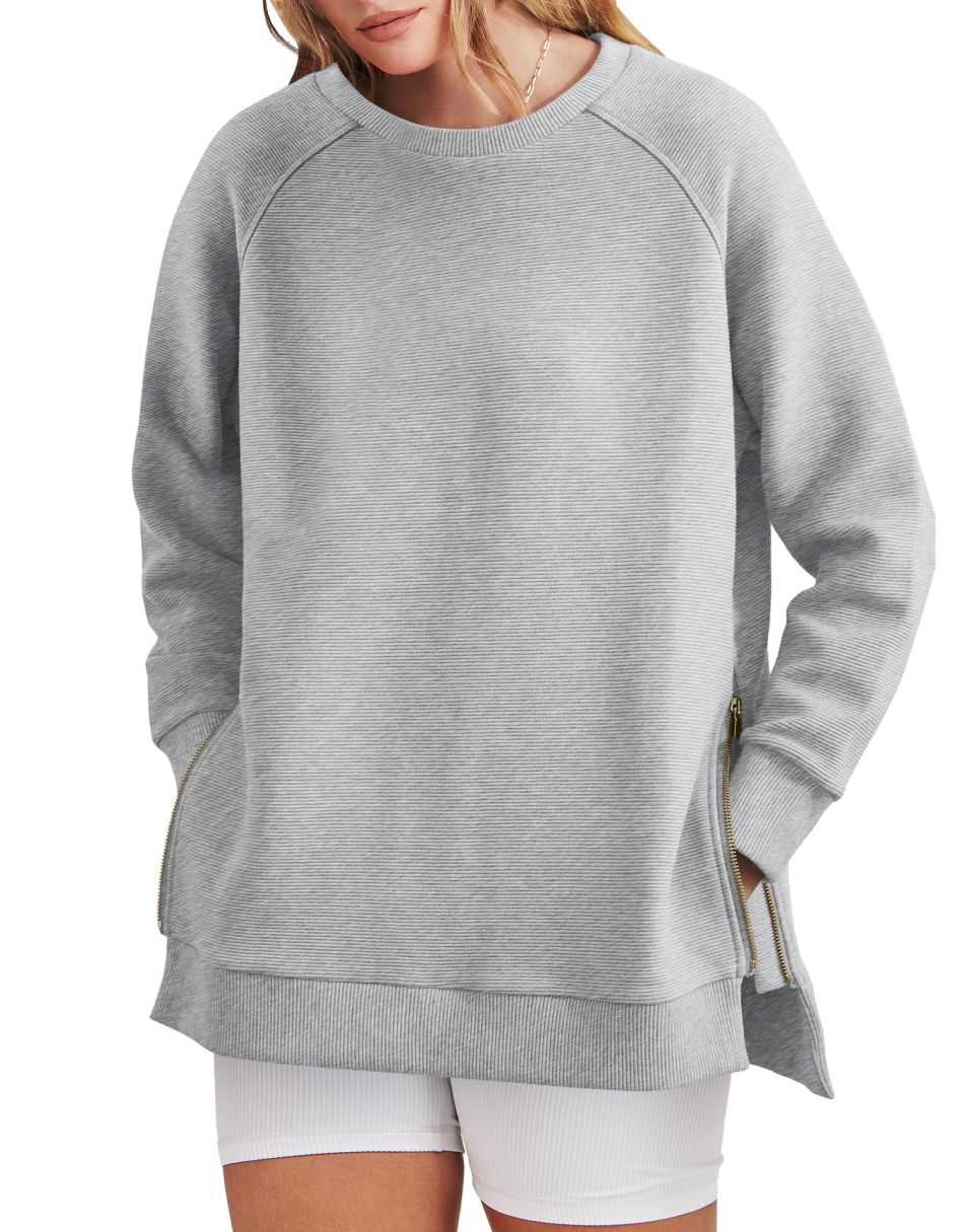 Colette - Tunique Sweatshirt Zippée Élégante et Confortable