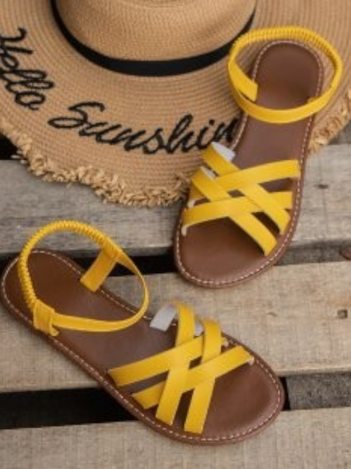 Mackenna - Sandali Romani con Fasce Elastiche Incrociate