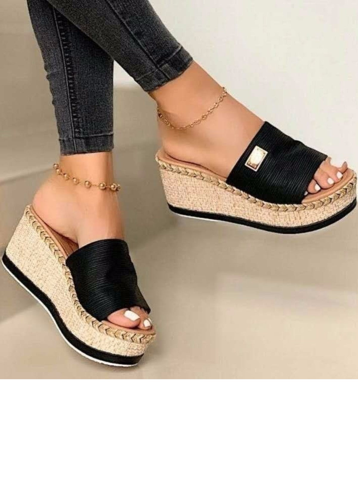Arabella - Sandali estivi con zeppa e punta aperta