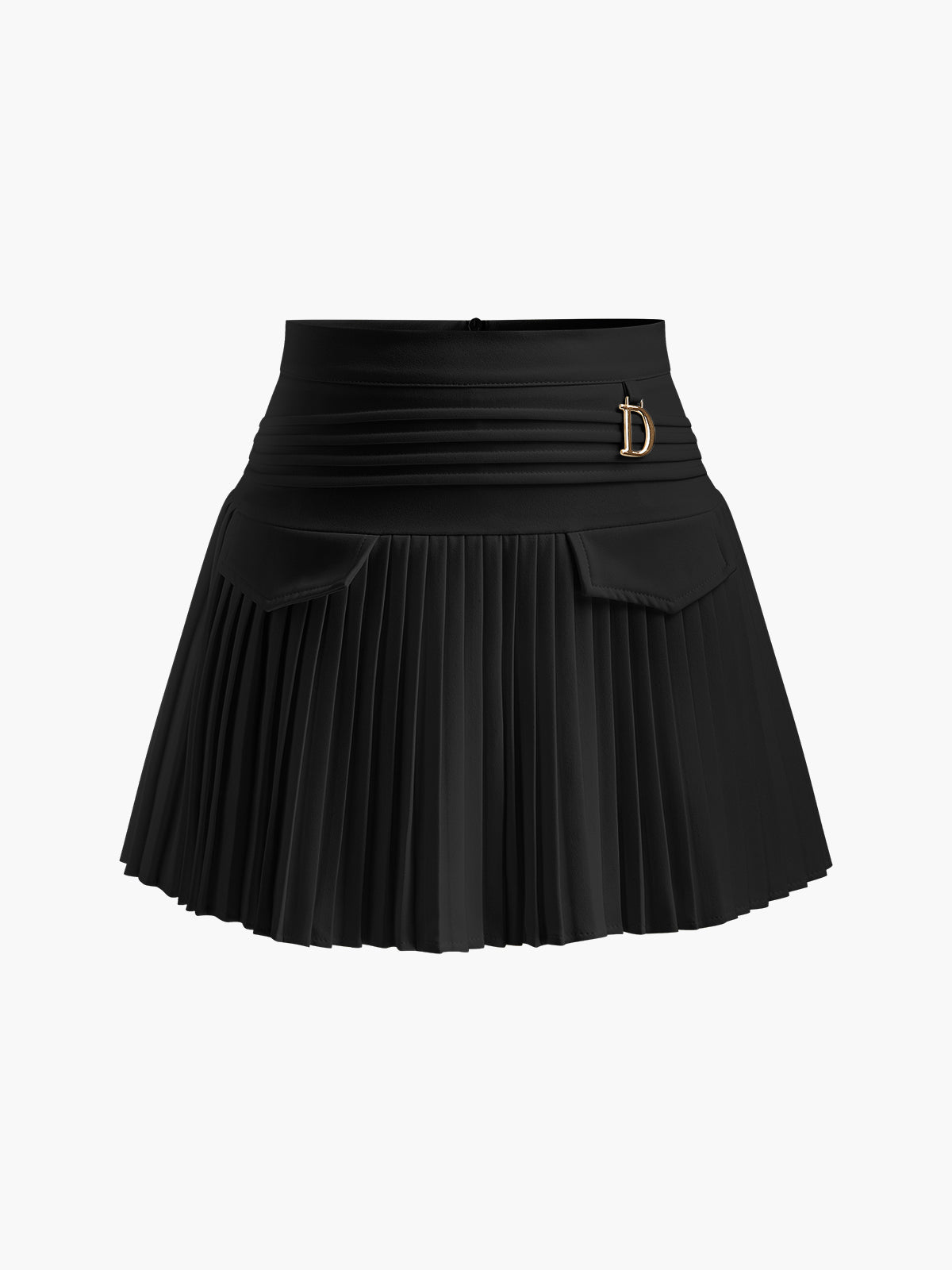 Mabel - Mini sukně s plisováním a kovovými písmeny