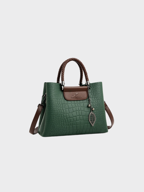 Barbara - Sac à main structuré en cuir avec poignée supérieure