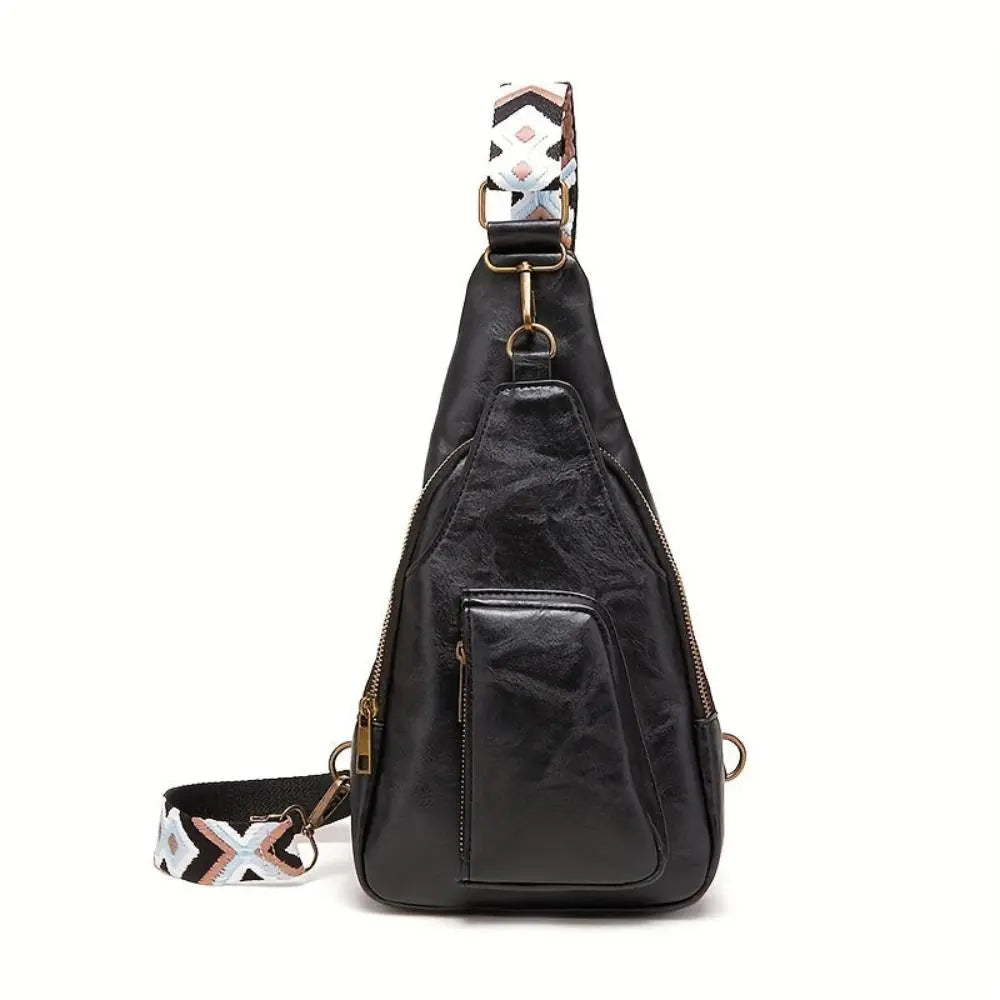 Mackenzie - Bolso bandolera vintage con correa geométrica