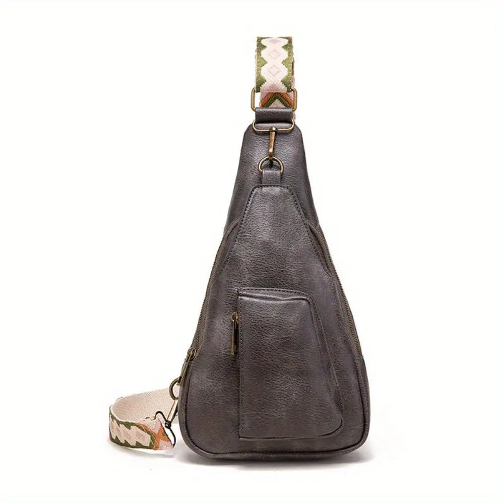 Mackenzie - Borsa a tracolla vintage con cinturino geometrico