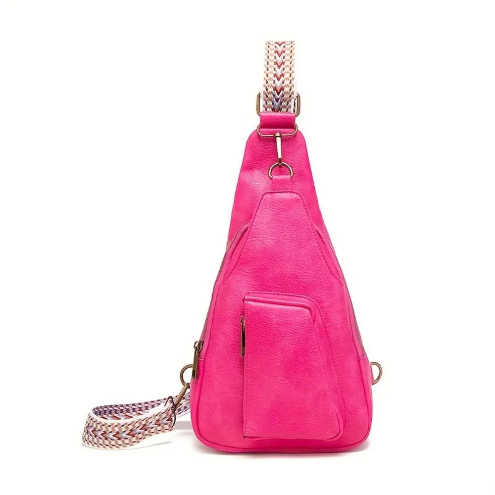 Mackenzie - Borsa a tracolla vintage con cinturino geometrico