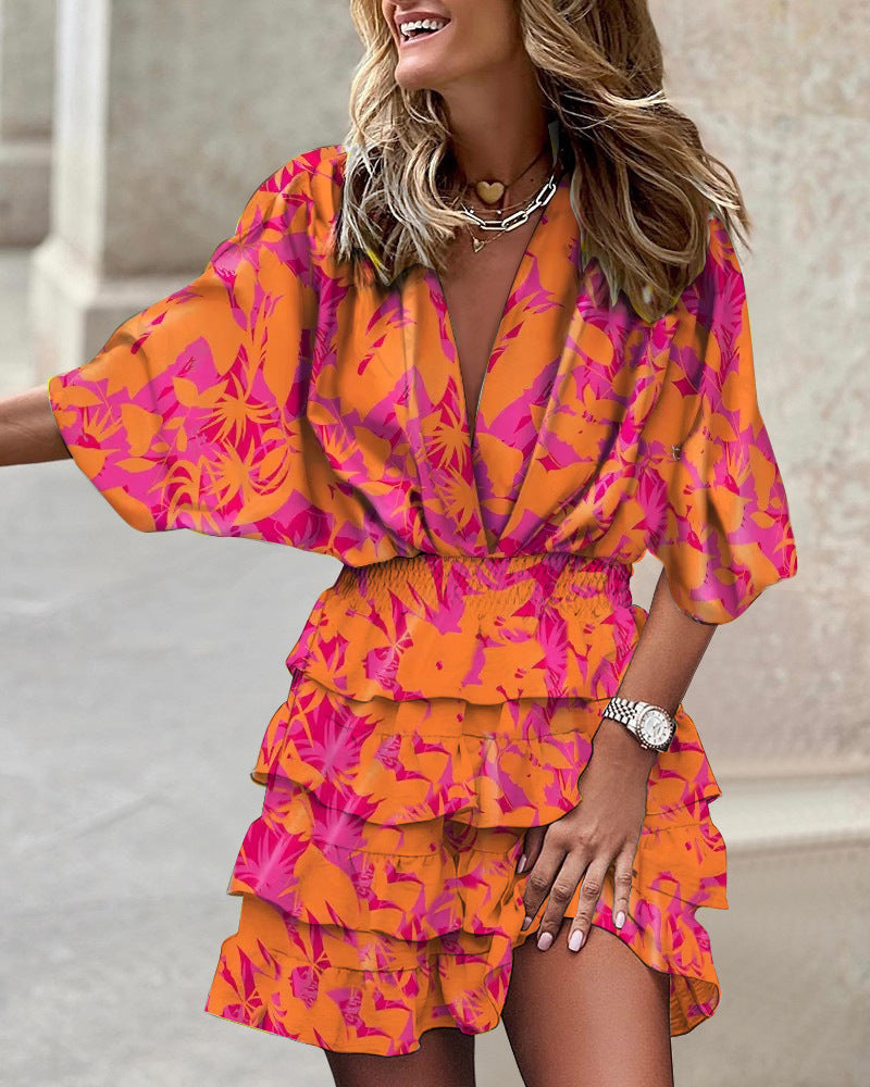 Ellie - Vestido Mini Floral Vibrante