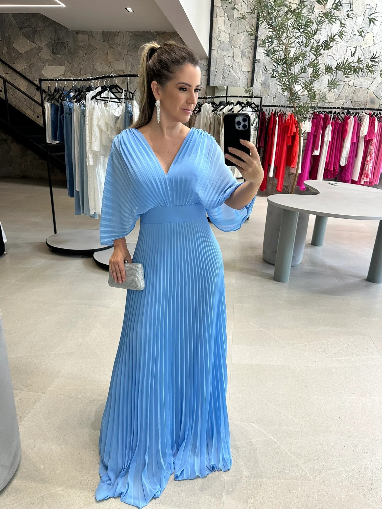 Maddy - Abito Maxi Plissettato Vivace
