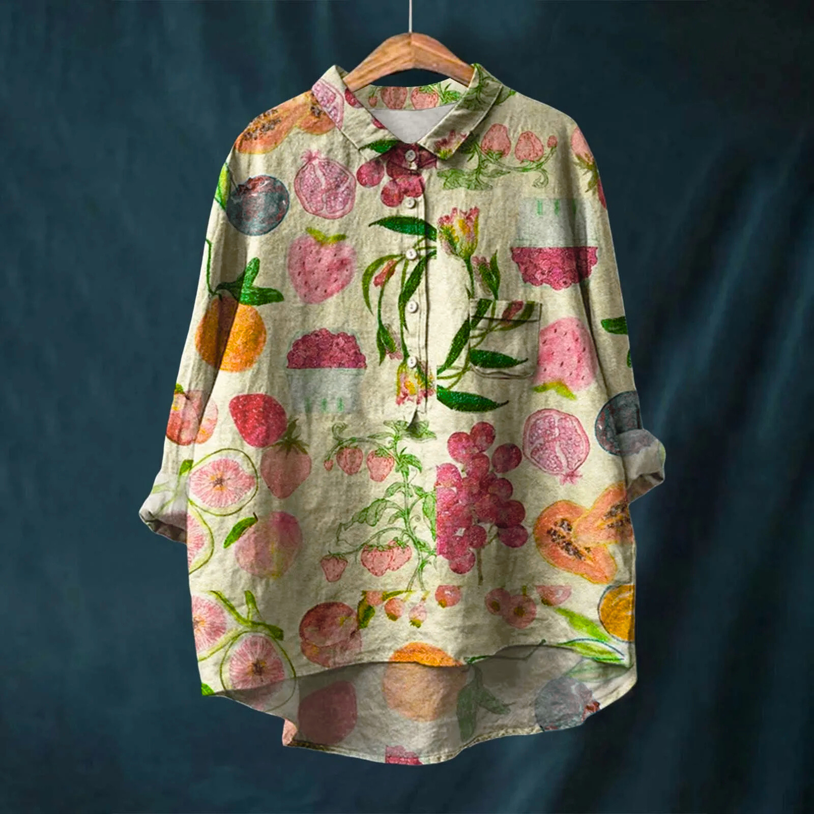 Ocean - Camicia a bottoni con motivo floreale