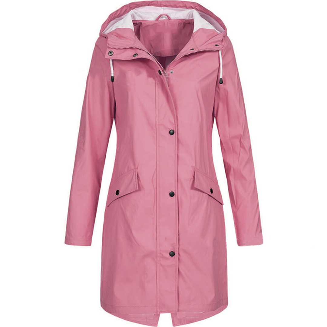 Lorraine - Impermeabile con Cappuccio per Donna, Leggero e Antivento