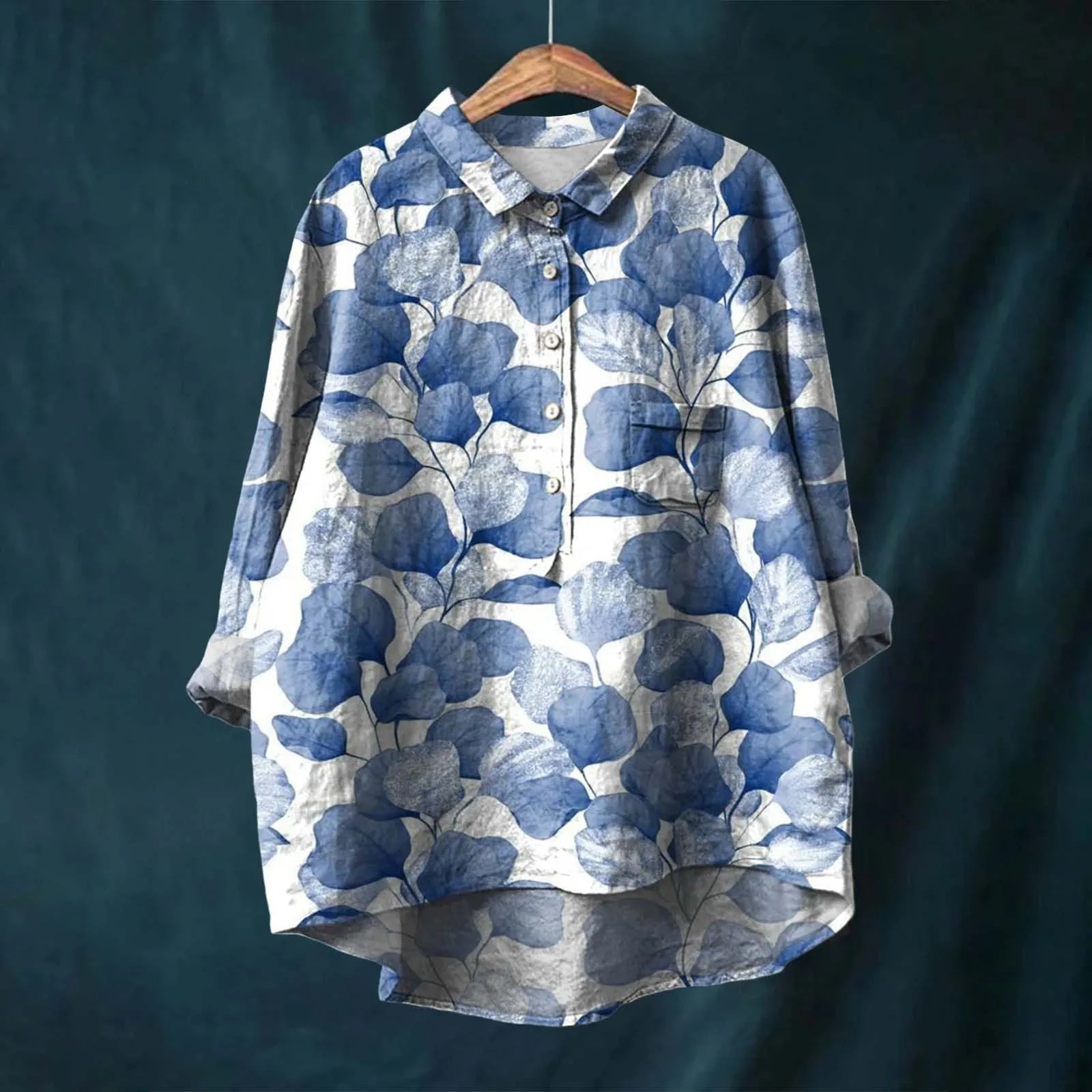 Keira - Camisa Floral Elegante de Manga Larga