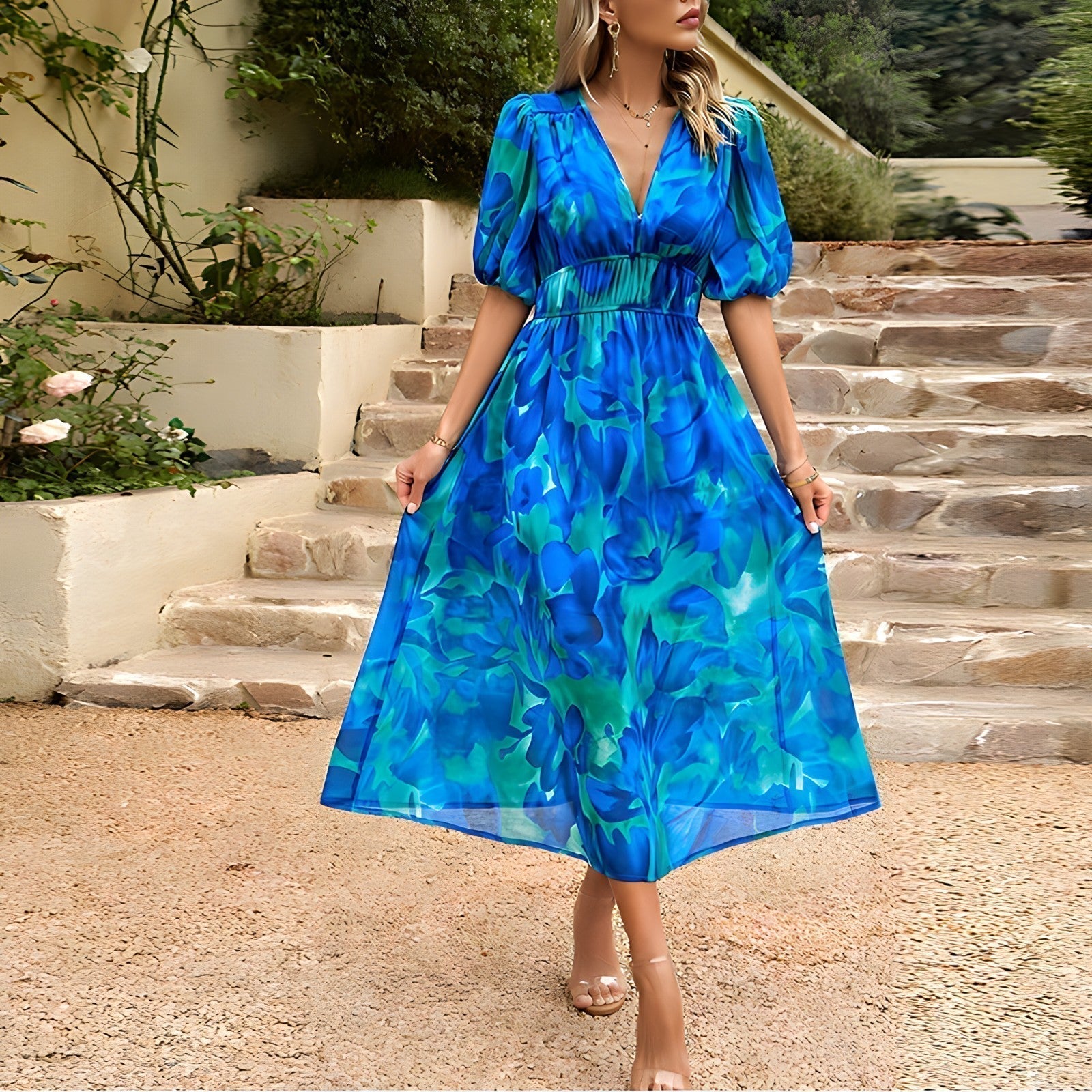 Sadie - Vestito midi con scollo a V