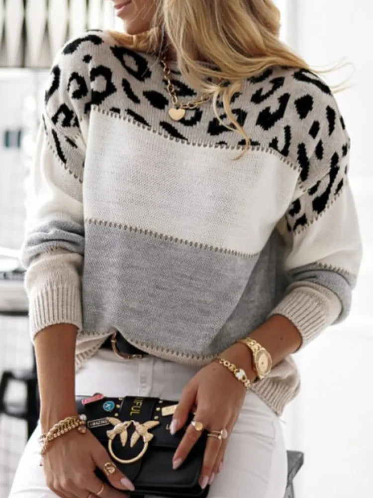 Mikayla - Suéter Chic de Leopardo para Mujer para Invierno
