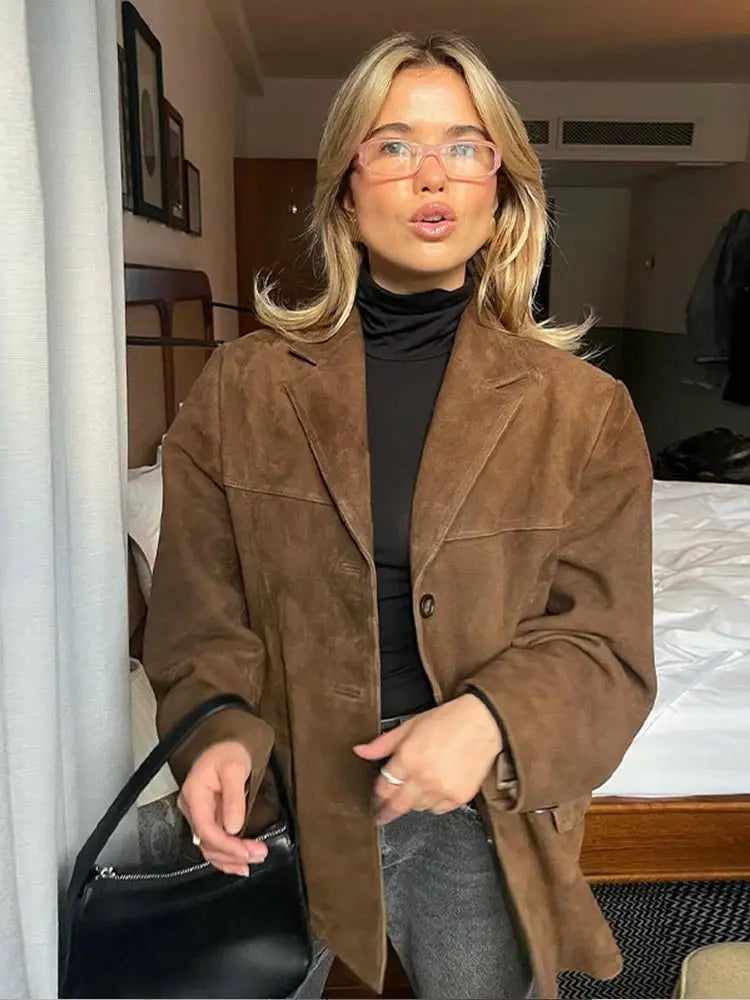 Sofia - Veste marron élégante