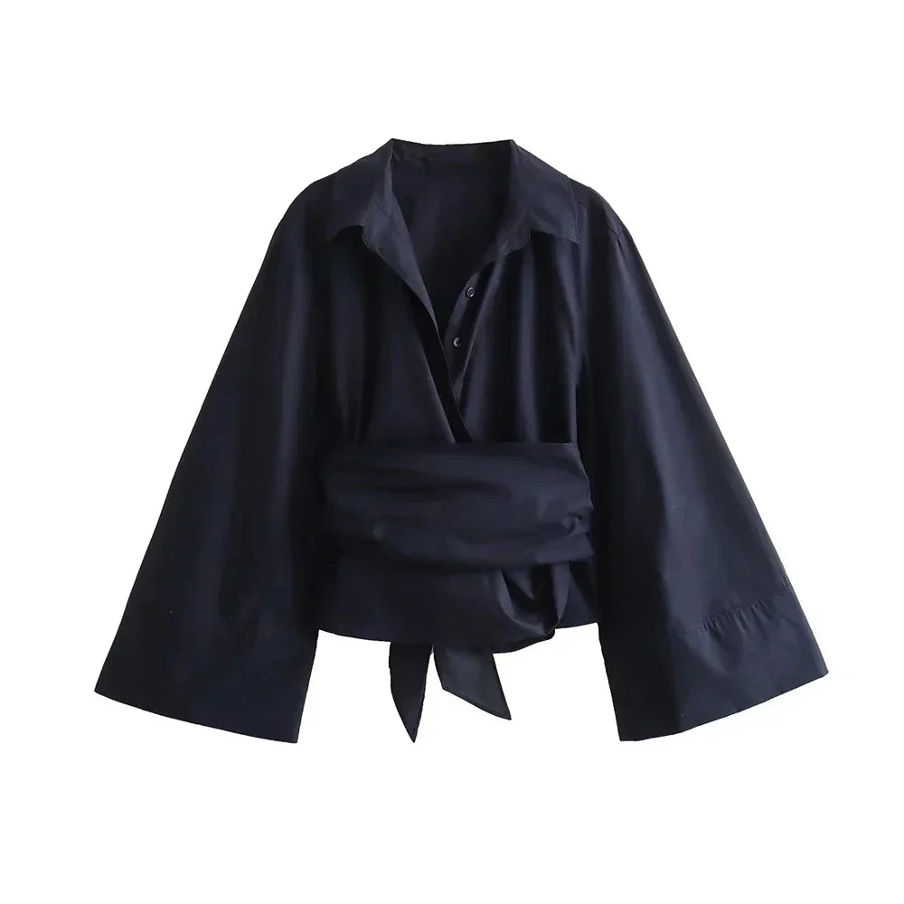 Casey - Blusa Kimono a Maniche Lunghe