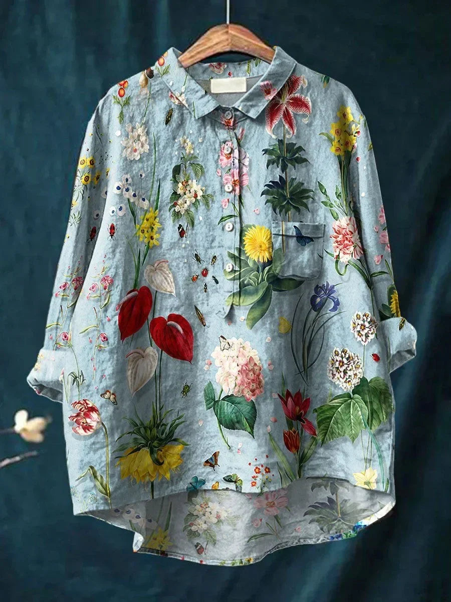 Liv - Camicia floreale a vestibilità ampia