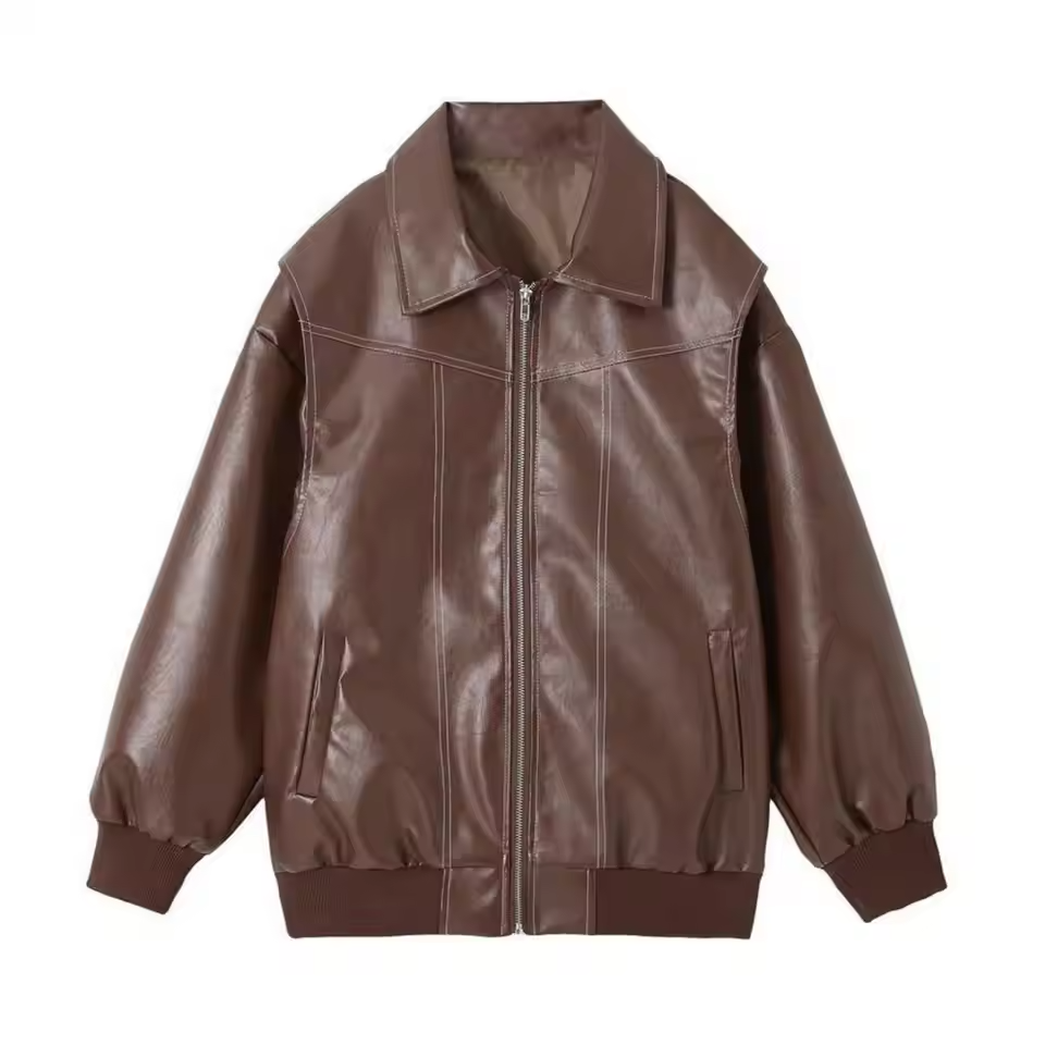 Amari - Chaqueta de cuero oversize