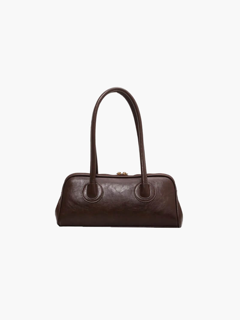 Lila - Bolso de hombro de cuero sintético con encanto vintage