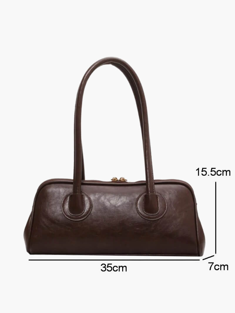 Lila - Bolso de hombro de cuero sintético con encanto vintage
