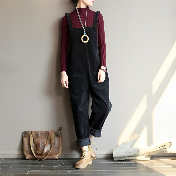 Delilah - Vintage-Inspired Corduroy Overall (Plus Size Available)