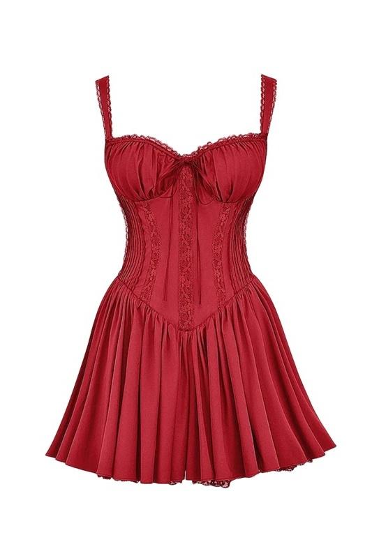 Clover - Mini Abito Corsetto Elegance in Pizzo e Raso per Cocktail
