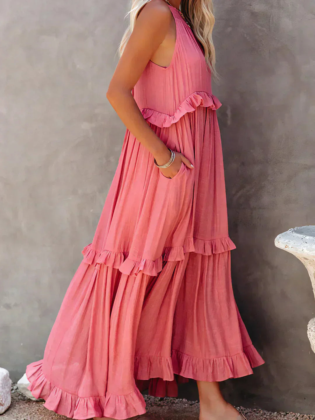 Clara - Vestito Halter con Volant e Tasche