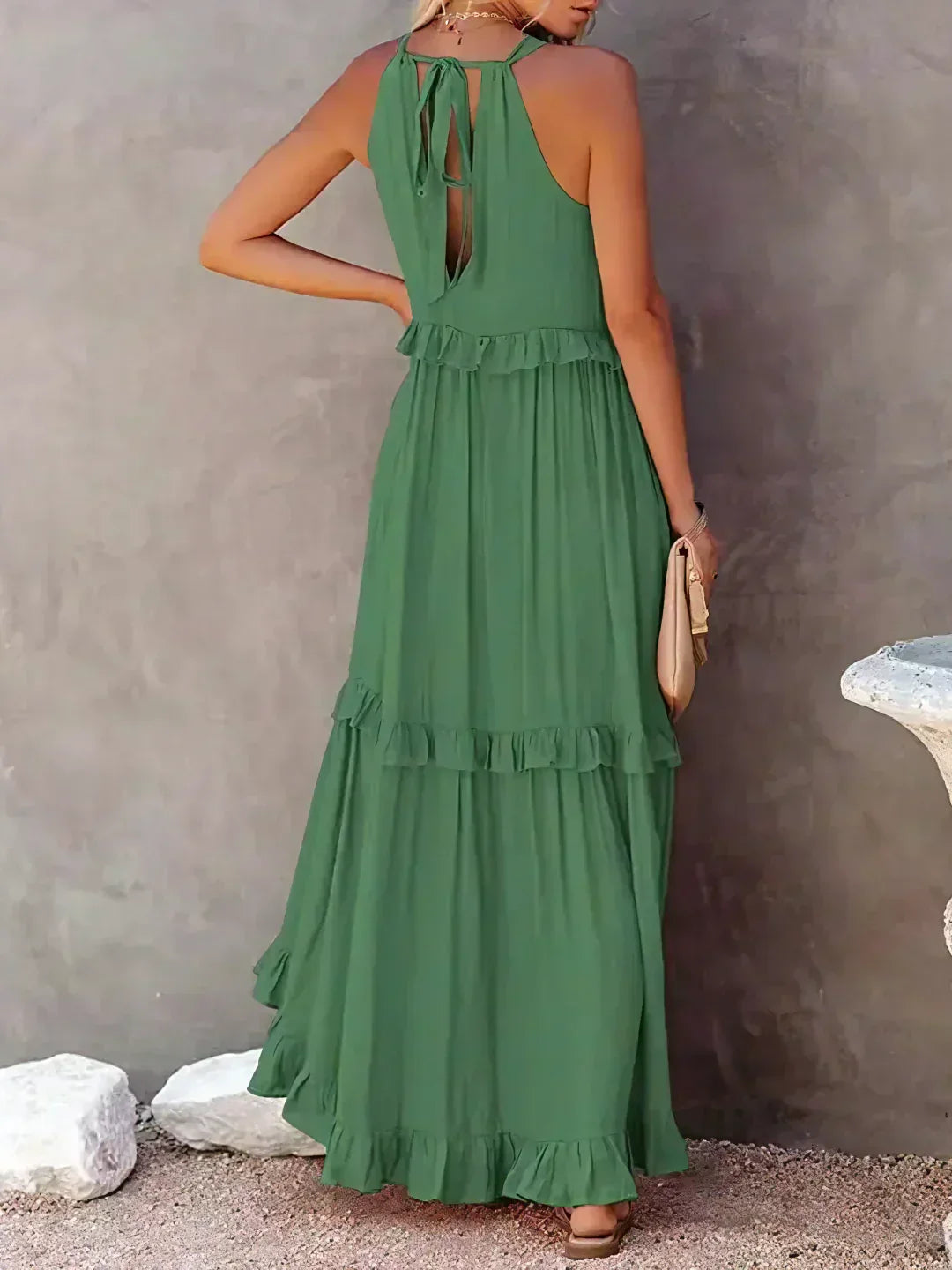 Clara - Vestito Halter con Volant e Tasche