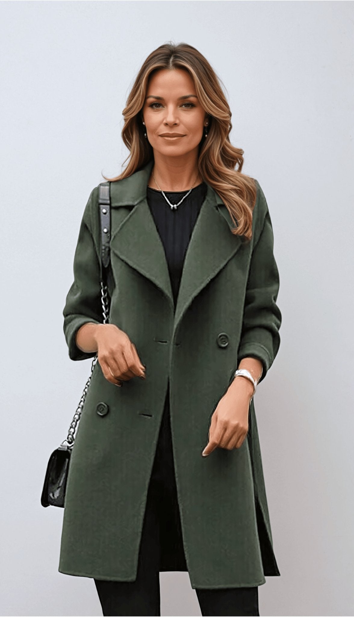Quinn - Manteau long croisé à double boutonnage