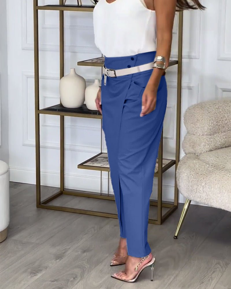 Bree - Pantaloni Patchwork con Cintura