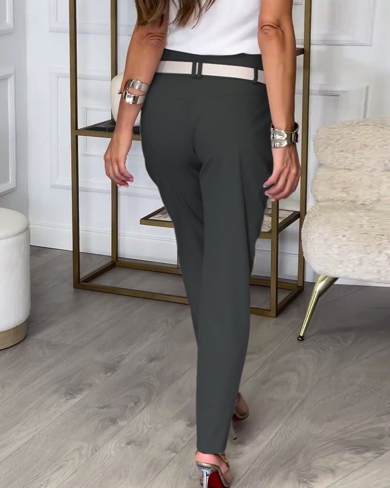 Bree - Pantaloni Patchwork con Cintura