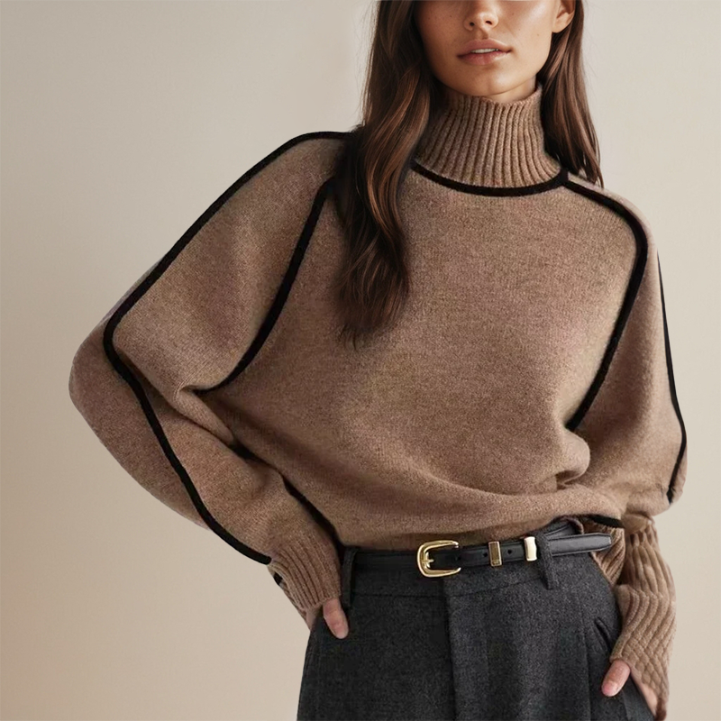 Zinnia - Maglione a collo alto lavorato a maglia per uno stile autunnale senza sforzo