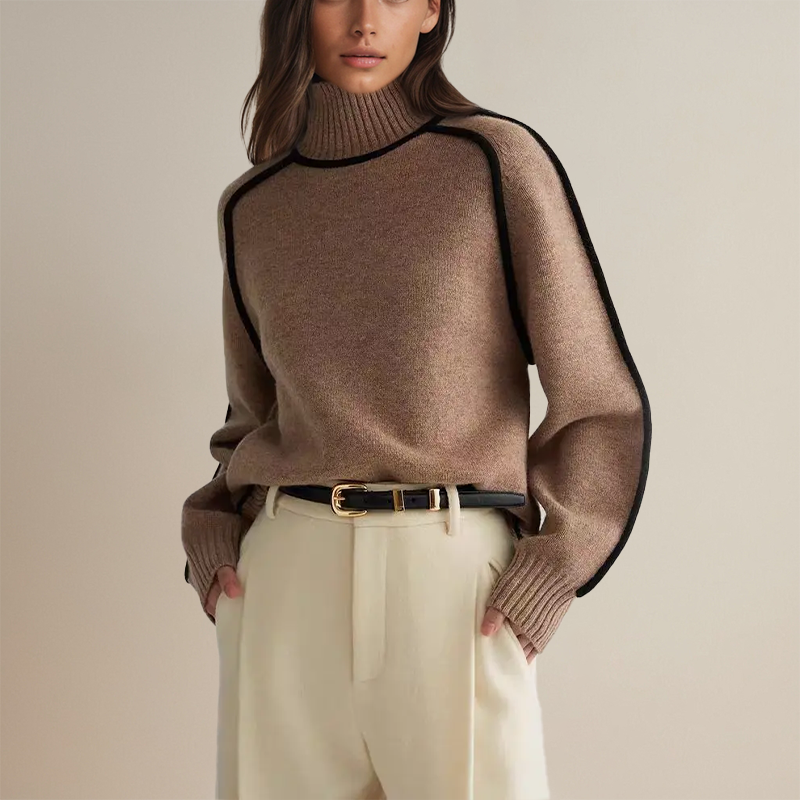 Zinnia - Maglione a collo alto lavorato a maglia per uno stile autunnale senza sforzo